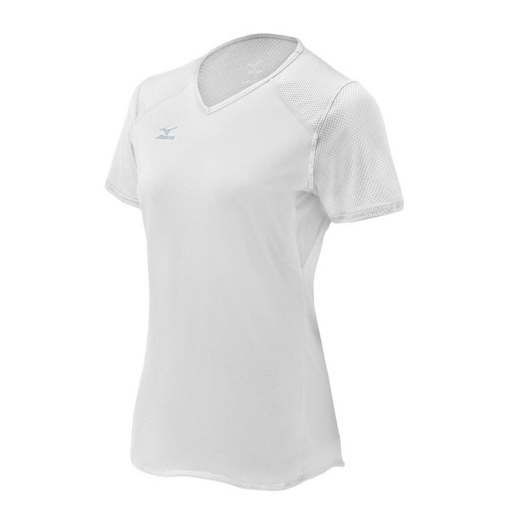 Mizuno Techno VI Short Sleeve Női Mezek Fehér KSJ036741